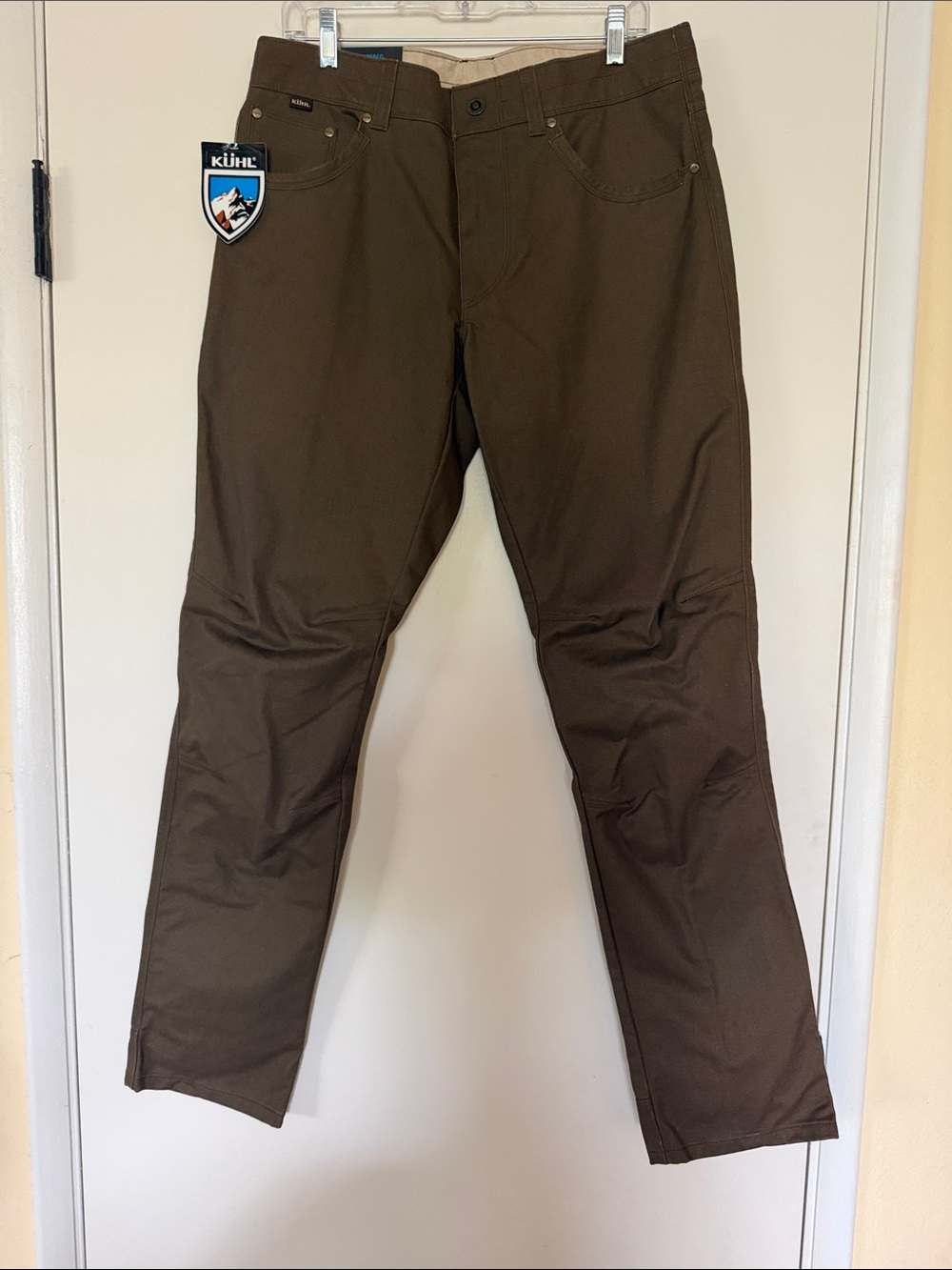 Kuhl Men's Free Rydr 34” inseam Eurotwill Brown Tapered Pants